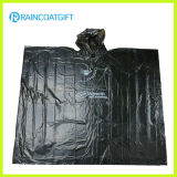 Black Plain Disposable PE Raincoat Rpe-059