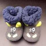 Newest Customized Embroidery Knitted Lining Winter Warm Baby Booties Shoes