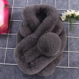 Women Luxury Knitting Rabbit Fur Scarf