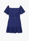 Cotton Fabric Ruffles Ring Dress