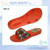 China EVA Funky Women Slippers in Red Color