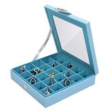 Smonet PU Leather 25 Components Jewelry Box Cufflink Case