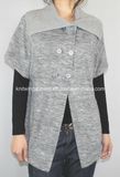 Women Round Neck Long Sleeve Cardigan Sweater by Knitting (12AW-285)