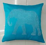 Hand-Made Decorative Pillow Diamond Ironing Decorative Cushion Elephant Cushion (XPL-54)