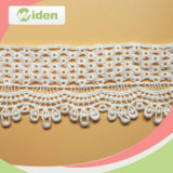 Eco-Friendly Dyeing Popular Guipure Lace with Stones