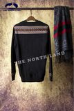 Men's Round Neck Cashmere Jacquard Pullover