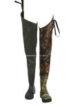 Neoprene Hip Wader for Fishing with Solid Polyester Fabric (HX-FW0004)
