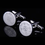 Stylish Men Round Shape Cufflinks (Hlk30631)