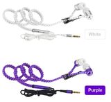 Hot Selling Zipper Earphones with Mic Microphone