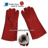 Red Cow Split Leather Welding Work Glove-6504.5