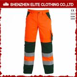 Green Orange Knee Pad Polyester Workwear Pants (ELTHVPI-22)