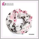 Hot Selling Painting Printed Ladies Voile Infinity Scarf (SNSJ010)