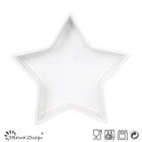 Star Shape White Ceramic Tray