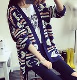 Geometric Patterns Knit Cardigan Sweater (BTQ121)