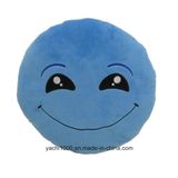 Blue Round Emoji Pillow Toy