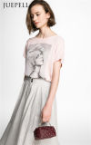 Fashion Print Pink Women T Shirt