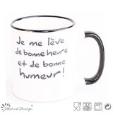 21oz Ceramic Stoneware Milk Mug with English Text