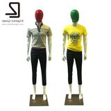 Special Fiberglass Mannequins, Male Mannequins, Red, Green Head