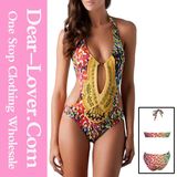 Green Strapless Top Low Rise Bottom Bikini