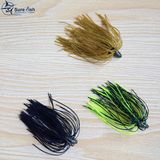 Tungsten Football Jig Silicon Rubber Case Skirt Bait