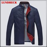 Leisure PU Jacket for Men Fashion Winter Coat