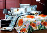 Wedding 3D Bedding Set Polyester 4PCS Duvet Cover Sets