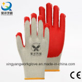 Cotton Liner Latex Coated Cheapest Safety Working Gloves (L006)