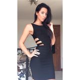 Black Women Casual Bandage Sleeveless Dresses