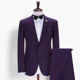 New Arrival Fashion Business Wedding Slim Fit Man Purple Suit