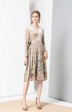 Fashionable Ancient Embroider The Waist Big Pendulum Temperamental Famous Girl Dress