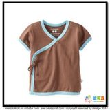 Plain Dyed Baby Garment Kimoni Style Toddler T-Shirt