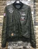 Men's New Windproof PU Leather Jacket with Fashion Labels