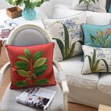 Deluxe Cotton Linen Country Throw Pillows for Bed