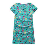 Sexy Custom Made Cheap Knitted Cotton Print Charming Ladies Nightwear
