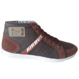 High Cut Men's Brown PU Leather Flat Sole Casual Shoes