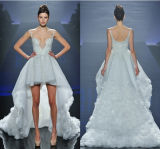 Gothic Bridal Gowns Tulle Short Blue Wedding Dresses Z5053