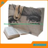 Eco-Friendly 10oz Cotton and Jute Combination Shopping Tote Bag