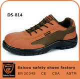 Saicou Men Leather Work Boots Steel Toe Safety Shoes S3 Protective Boot Ds-814
