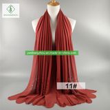 Plain Hollow Pear Chiffon Fashion Women Scarf Moslem Lady Turban