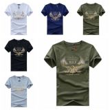 Casual Men's Short Sleeve Cotton Sports T-Shirt Witn Sustom Printing
