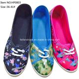Newest Women Flat Shoes Injection Canvas Shoes (HP0803)