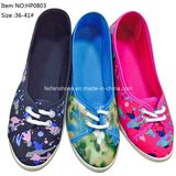 Newest Women Flat Shoes Injection Canvas Shoes (HP0803)