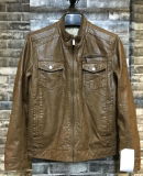 Men Fashion Eco-Friend Windproof Classic PU Leather Jacket (T2-31)