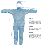 Carbon Conductive Yard ESD Cleanroom Coverall Anti-Static Coverall Anti-Static Garment