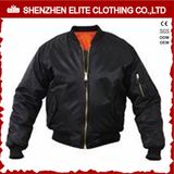 Wholesale Cheap Black Zip up Flight Jackets Custom (ELTBJI-27)