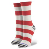 Knitting Sock in a Stripes Women Fashion Style Free Collocation