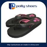 Black Wedge EVA Plush Indoor Ladies Bathroom Slippers