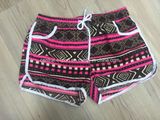 Oeko-Tex Full Elastic Waist Polyester Patterned Lady Board Short Swimwear