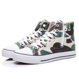High Top Wholesale Cheap Breathable Camouflage Men's Canvas Rubber Shoes