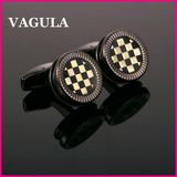 VAGULA New Metal Check Cuff Links (L51418)
